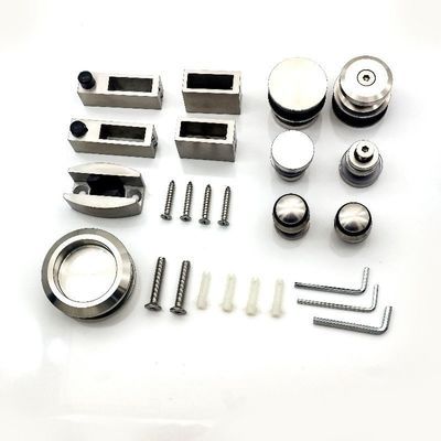 Kit de hardware de puerta corredera de cristal sin marco para casa Hotel Oficina Vila Baño