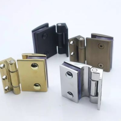 Cuadro sin marco de la bisagra de la ducha en acero inoxidable para la puerta de cristal negro mancha polaco