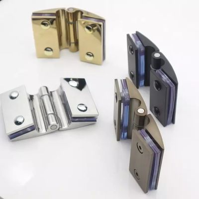Cuadro sin marco de la bisagra de la ducha en acero inoxidable para la puerta de cristal negro mancha polaco