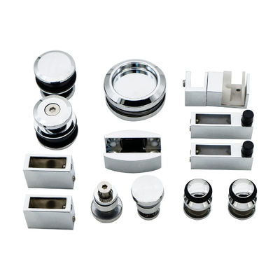 Kit de hardware de puertas de vidrio elegante y elegante para sistema deslizante de baño moderno