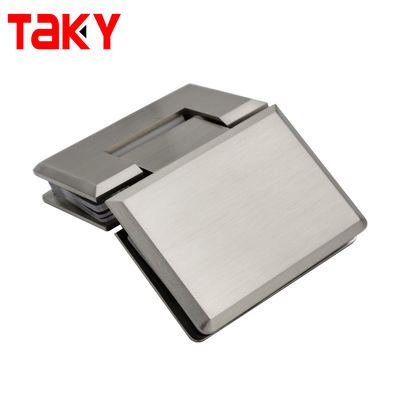 Cubierta de cristal de níquel cepillado con ángulo de apertura de 135 grados ideal para gabinetes de ducha de vidrio