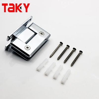 90 grados Pulido de acero inoxidable Bisagras de puertas de vidrio de ducha suave