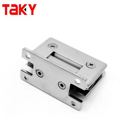 90 grados Pulido de acero inoxidable Bisagras de puertas de vidrio de ducha suave