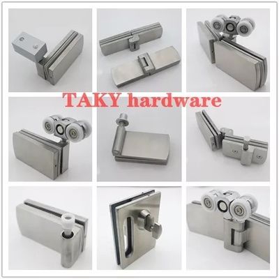 Acero de aleación de zinc Hardware deslizante Plegable Sistemas de acristalamiento sin marco Puerta doble interior