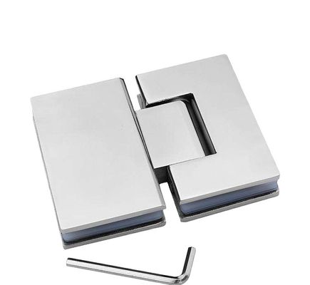 Acero inoxidable 304 bisagras de puertas y ventanas con cerradura de vidrio de acabado negro de 180 grados