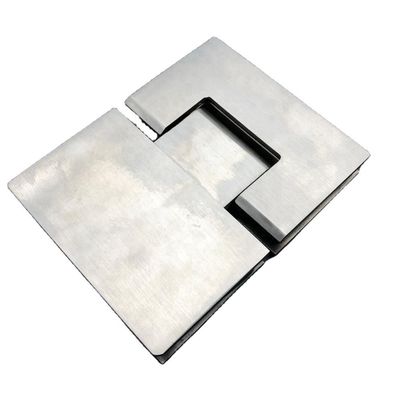 Acero inoxidable 304 bisagras de puertas y ventanas con cerradura de vidrio de acabado negro de 180 grados