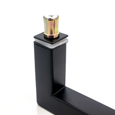 Matt negro mancha de espalda a espalda ducha corredera puerta de cristal cuadrada puja mango 6 8 pulgadas