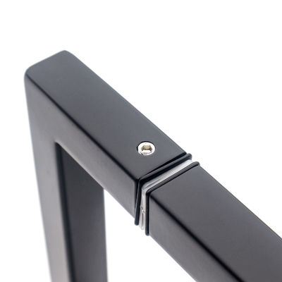 Matt negro mancha de espalda a espalda ducha corredera puerta de cristal cuadrada puja mango 6 8 pulgadas