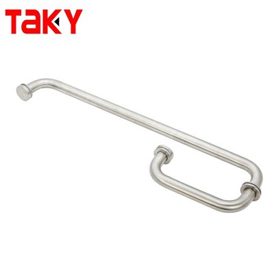 18 * 8 pulgadas de acero inoxidable 304 puja de la manija de la puerta corredera de vidrio de la ducha de la manija para el baño moderno