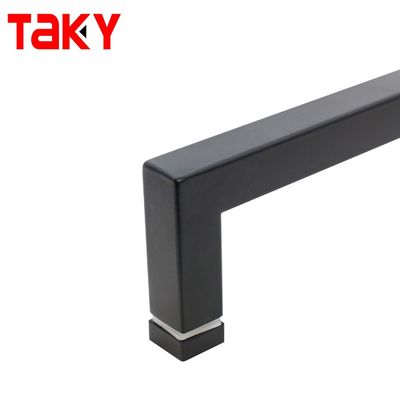 8-12mm espesor de la puerta de acero inoxidable Cuadrado puerta de ducha mango con mango
