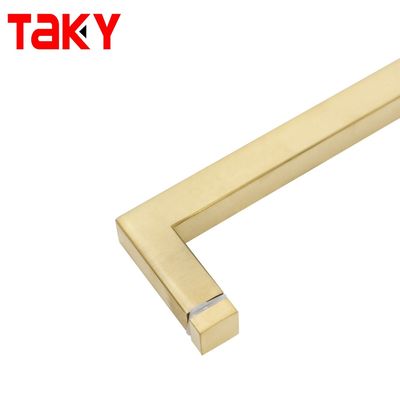 1.0mm espesor cuadrado manija de tirón de vidrio para puerta de ducha SS304 resistente a la corrosión