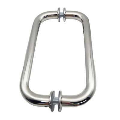 8-12 mm de espesor de la puerta puerta de la ducha Rose Gold Pull Manilla con 1,0 mm de espesor del tubo
