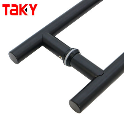 0.5mm espesor Matt Negro interior manijas de puerta de vidrio para gabinete de la sala de ducha