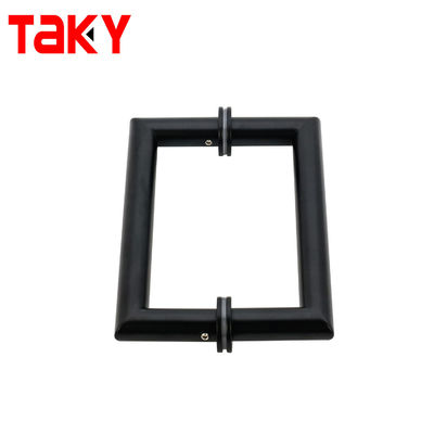 Puerta de vidrio negro de Matt Pull Handle con diseño cuadrado 200 * 200 * 19 * 1.0mm