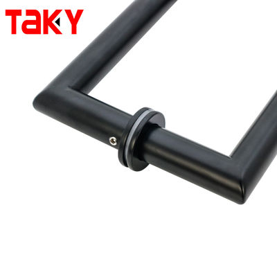 Puerta de vidrio negro de Matt Pull Handle con diseño cuadrado 200 * 200 * 19 * 1.0mm