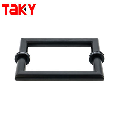 Puerta de vidrio negro de Matt Pull Handle con diseño cuadrado 200 * 200 * 19 * 1.0mm