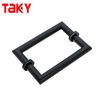 Puerta de vidrio negro de Matt Pull Handle con diseño cuadrado 200 * 200 * 19 * 1.0mm