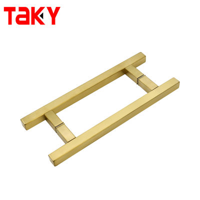 11 pulgadas Puxadores para Porta de Vidros Acero inoxidable Brushed Oro Puerta Tirar mango