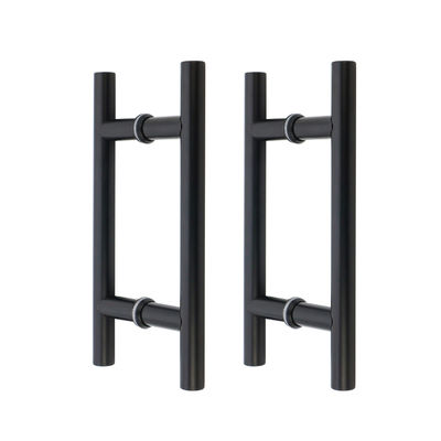 China Fabricante H Tipo Negro de acero inoxidable 304 ducha Puerta de vidrio Pull manijas
