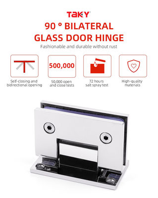 Estilo de diseño moderno SS304 Blanda cerrada bisagra de la ducha para H 90 grados puerta de cristal de baño