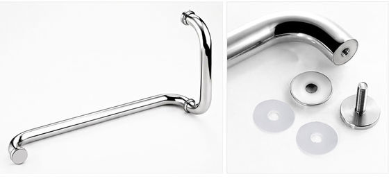 Manija de tira de vidrio templado con diseño ajustable de acero inoxidable vertical SS304