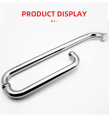 Manija de tira de vidrio templado con diseño ajustable de acero inoxidable vertical SS304