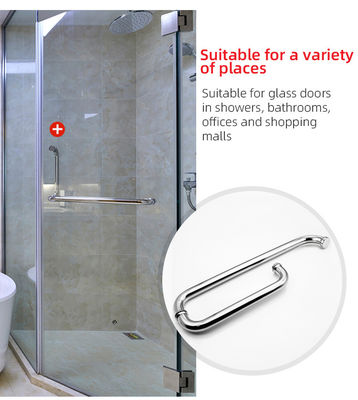 Manija de tira de vidrio templado con diseño ajustable de acero inoxidable vertical SS304
