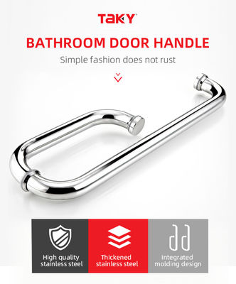 Personalización pantalla de ducha de aluminio manija de puerta de vidrio con grosor de 0,5 mm y BN acabado