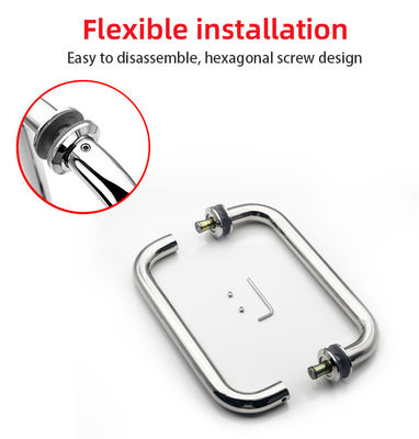 Manos de puja de puertas de vidrio de aluminio de doble cara duraderas para aplicaciones de puertas exteriores