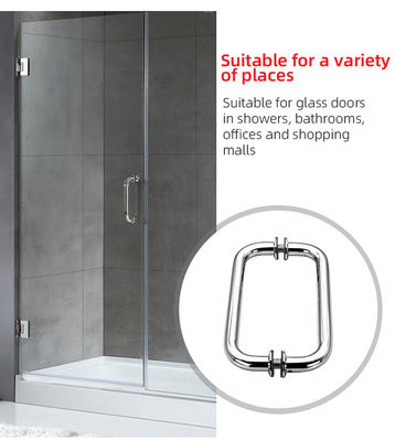 Manilla de tira de oro rosa para la puerta de la ducha 203 * 203mm 8-12mm espesor de la puerta incluido