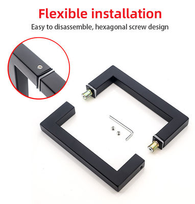 Moderno 8 pulgadas 200mm H manija de la puerta de la ducha para puerta de vidrio en SS304 acabado polaco