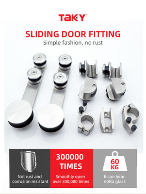 Puerta corredera de ducha de vidrio con carga de 60 kg, ajuste para hardware PSS/SSS de vidrio de 8-10 mm