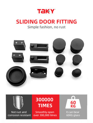 Conjunto de puertas corredizas de ducha con forma de bandeja redonda y negro para equipos de vidrio de seguridad de 8-12 mm incluidos