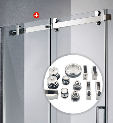 Puerta corredera de granero de estilo abierto y kit de hardware con otro material de bandeja
