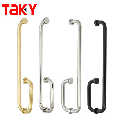 Stainless Steel Sliding Glass pull Handle L Type Shower Door Pulls Towel bar glass door handle