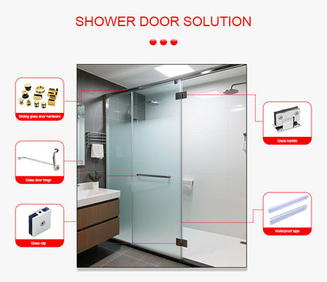 Pvc transparente de la puerta de la ducha de 10 mm transparente negro