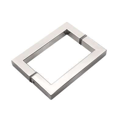 Manilla de puerta de ducha de cristal de acero inoxidable cuadrado