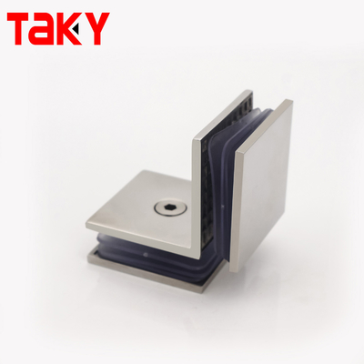 Abrazadera de esquina de vidrio sin marco de 90 grados de acero inoxidable 304