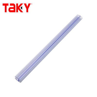 Pvc transparente de la puerta de la ducha de 10 mm transparente negro