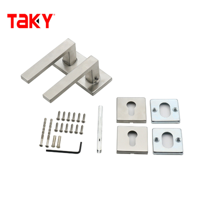 Manija de puerta de vidrio de ducha de acero inoxidable personalizada, diseño moderno