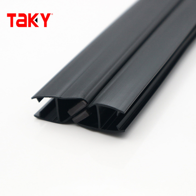 Tira de sellado para puerta de ducha de PVC transparente para fondo, 8-10 mm, resistente a la intemperie