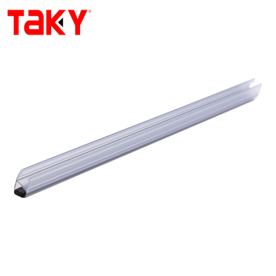 Tira de sellado para puerta de ducha con fondo transparente de PVC de 10MM