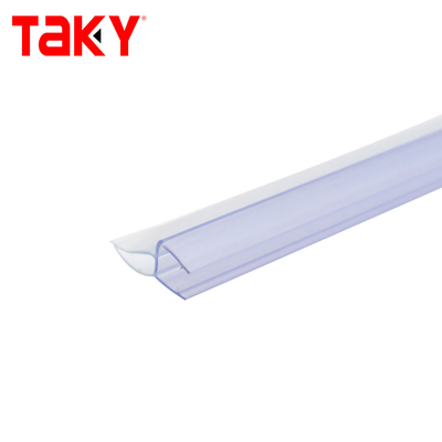Tira de sellado para puerta de ducha de PVC transparente de 10MM, impermeable