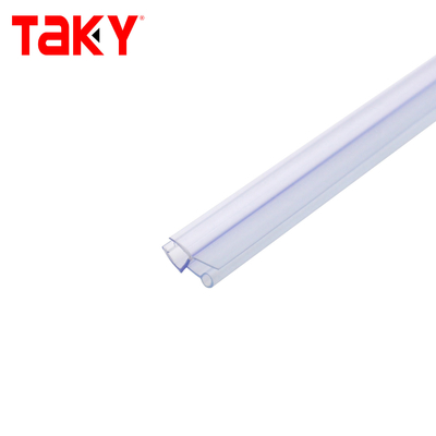 Puerta de ducha de PVC sin marco, banda de sellado inferior de 10 mm transparente