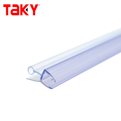 Puerta de ducha de PVC sin marco, banda de sellado inferior de 10 mm transparente