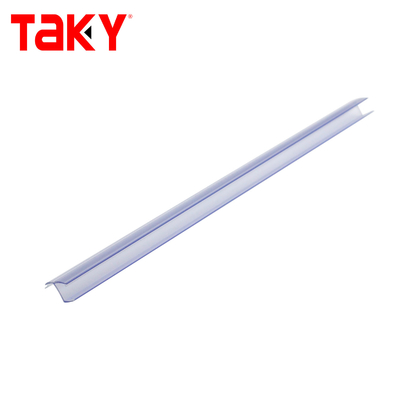 T Tipo PVC Tira de Sellado para Puerta de Ducha 6-12mm Transparente Impermeable