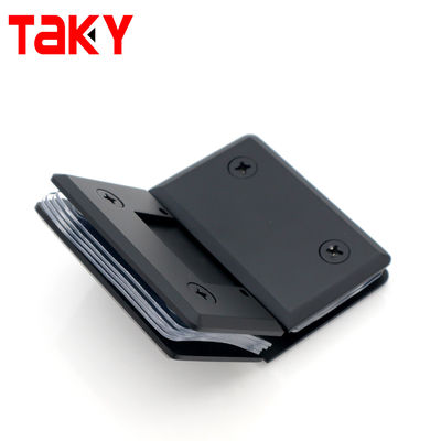 Bisagra para cabina de ducha de acero inoxidable, bisagra negra para cuarto de ducha, bisagra de vidrio a vidrio