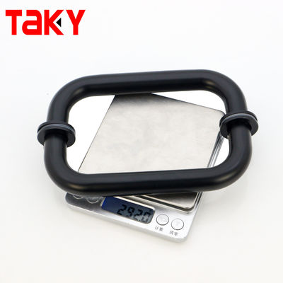 Manija de la puerta de vidrio negro de ducha negro redondo de vidrio a la soldanza de la puerta de ducha de vidrio