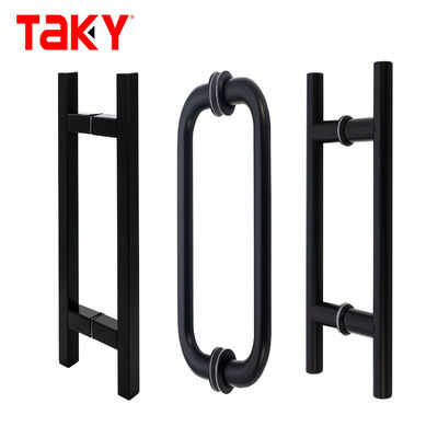 Buen precio Puerta de ducha de acero inoxidable cuadrada de vidrio con manija de puerta con diseño moderno en línea