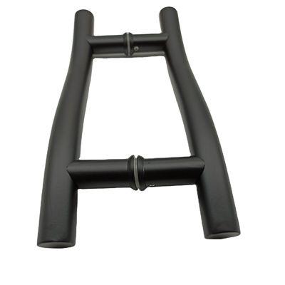 Buen precio Puertas Puertas de ventanas 8 pulgadas Puertas de cristal negro en Chrome acabado 304 de acero inoxidable en línea